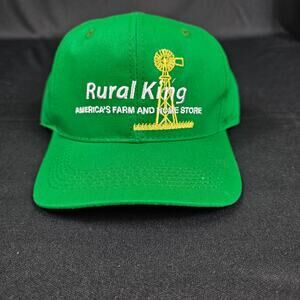 Rural King Baseball Cap Dad Hat Men's One Size Green Windmill Farm Store